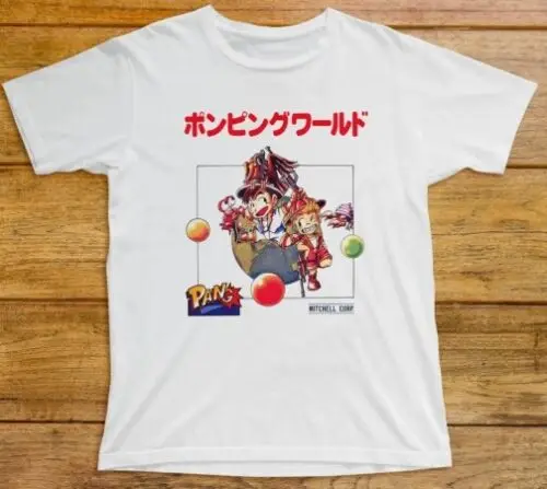 Pang T Shirt 766 Retro Arcade Game Buster Bros Cannon Ball Tumblepop Bomb Jack