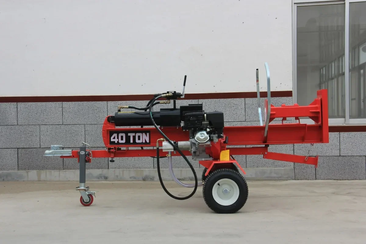 【2026】Large Timber Wood Splitting Machine 40 Ton G-asoline D-iesel Engine Log Cutter Automatic Splitter Hydraulic Wood Splitter