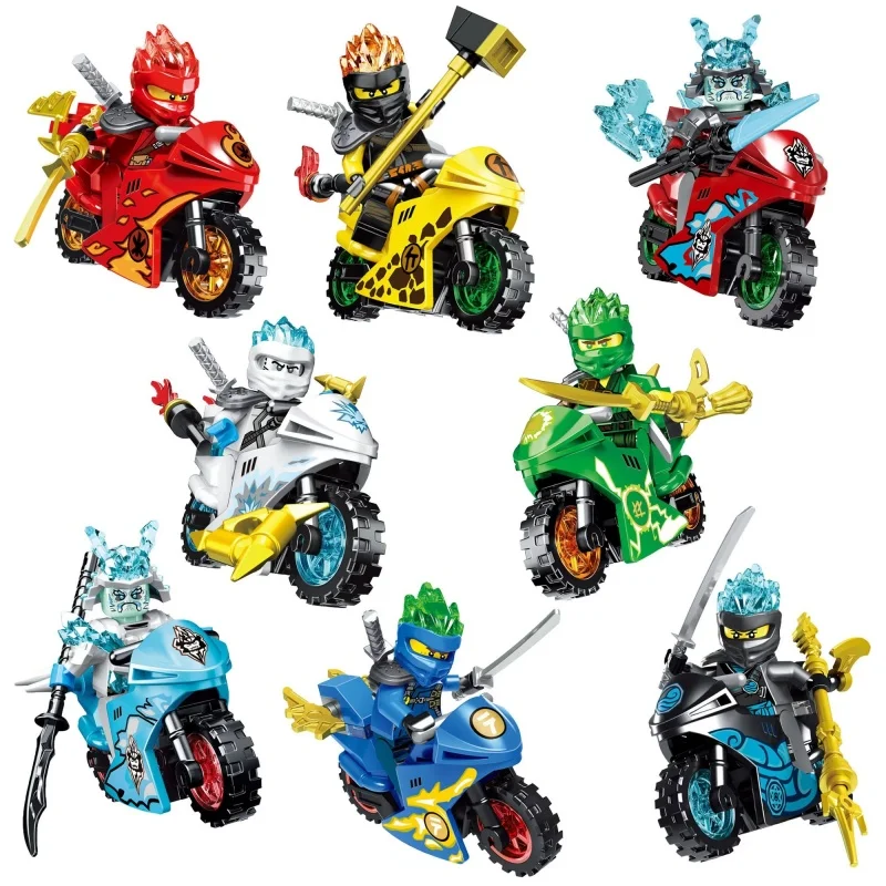 Ninja Series Cool Motorcycles Building Blocks Kai Jay Cole Lloyd Interlocking Bricks Assemble Hobby Collectible Toys