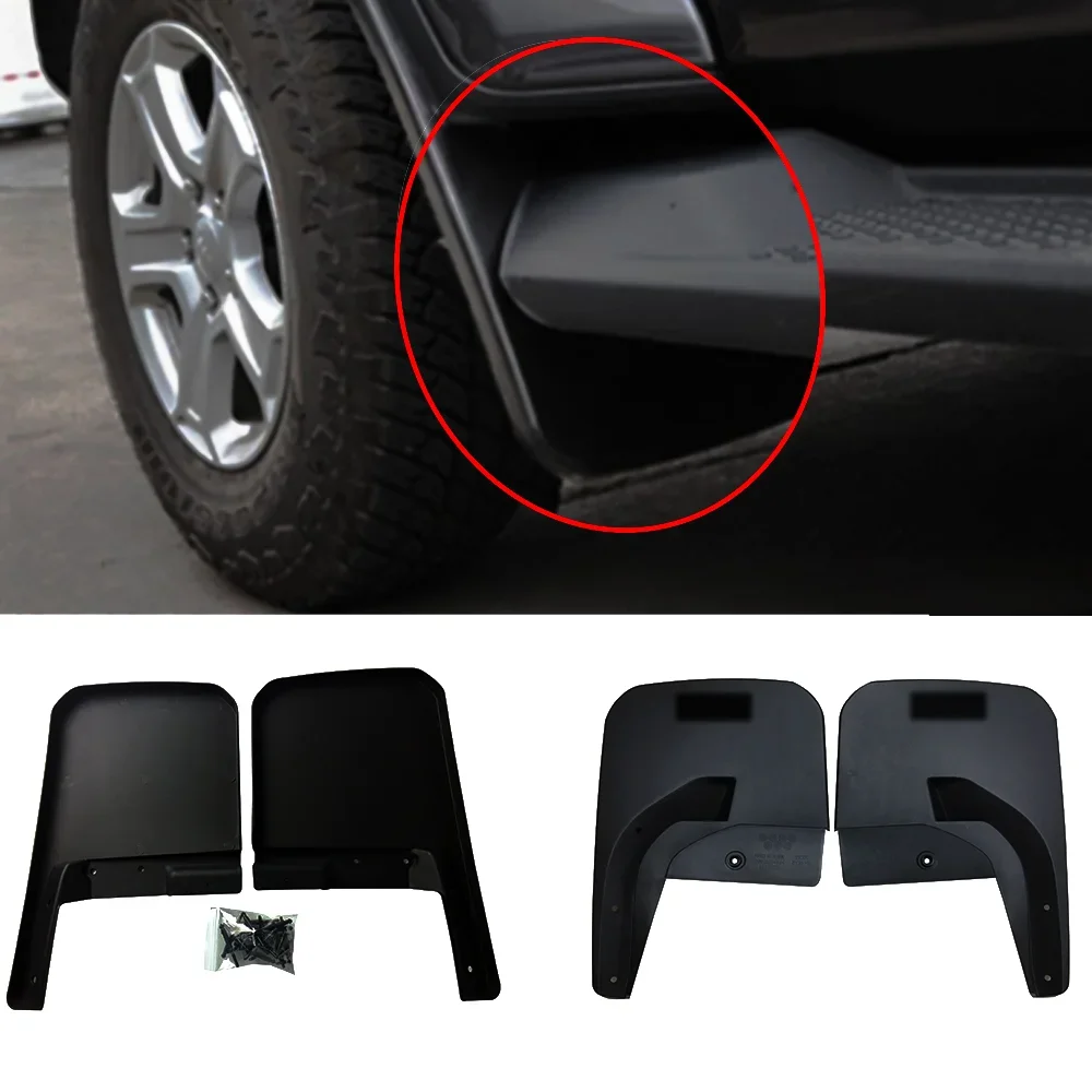 

4 Pcs Mud Guards Flaps Front Rear Fender Splash For Jeep For wrangler JL 2018+ MUD FLAPS JL1002 LantSun