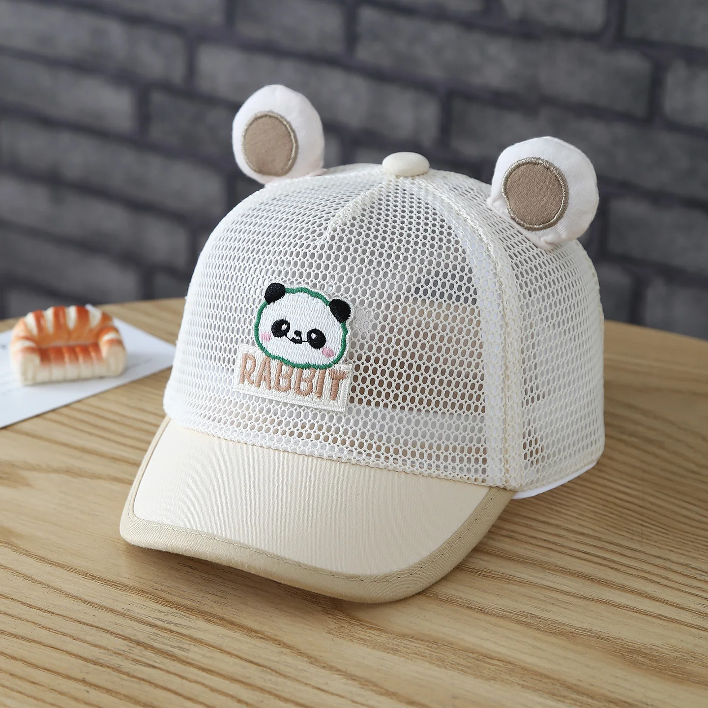 Fashionable and Cute Animal Ears All-Over Net Fabric Breathable Baseball Cap for Summer Outdoor Sun Protection Beanie Hat view 4