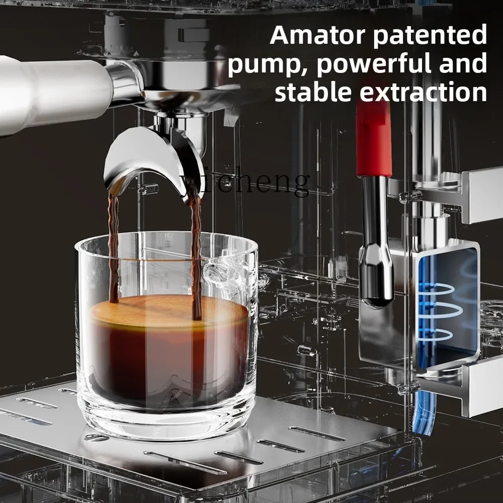 Cafetera doméstica pequeña de doble bomba y doble extracción de 22CC, semiautomática, para el hogar.
