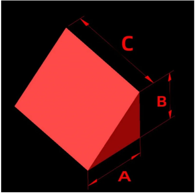 Image of 5 Stück 2x2x3mm K9 Optisches Glas, gleichschenkige rechtwinklige Prismen, 90-Grad-Innenreflexion, beschichtet für optische Projekte