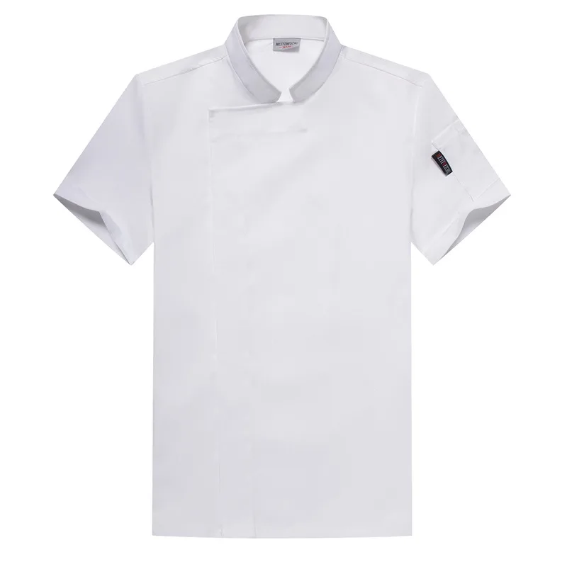 فندق مطعم المطبخ العمل موحدة قصيرة الأكمام سترة الطاهي مخبز المعجنات الشيف الصيف معطف المطبخ الأبيض