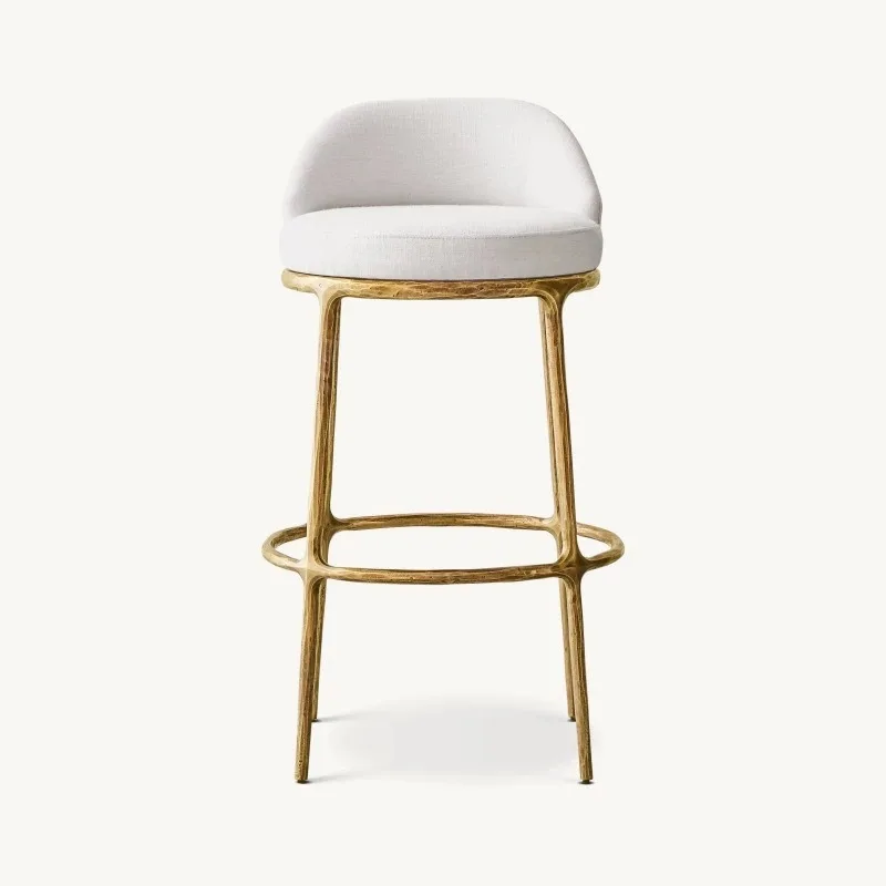 American retro forging, solid wrought iron bar, hotel bar chair