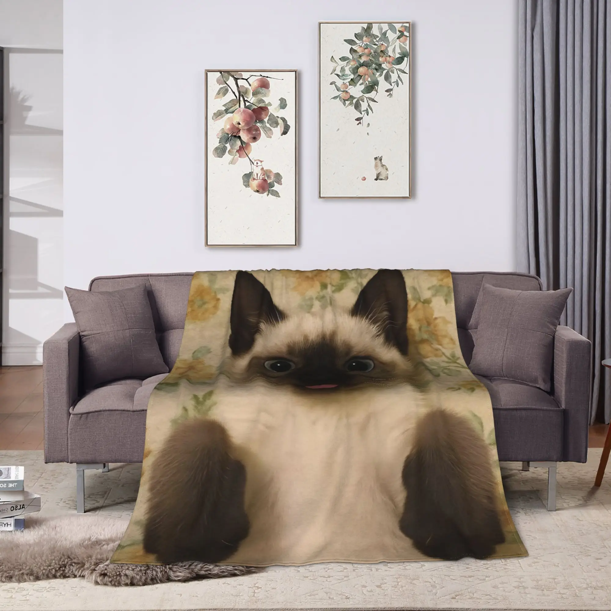 Soft BlanketKids Adult Airplane Travel Cute Cat Throw Blanket  Flannel Bedspread For Living Room Funny Sofa Bed Cover