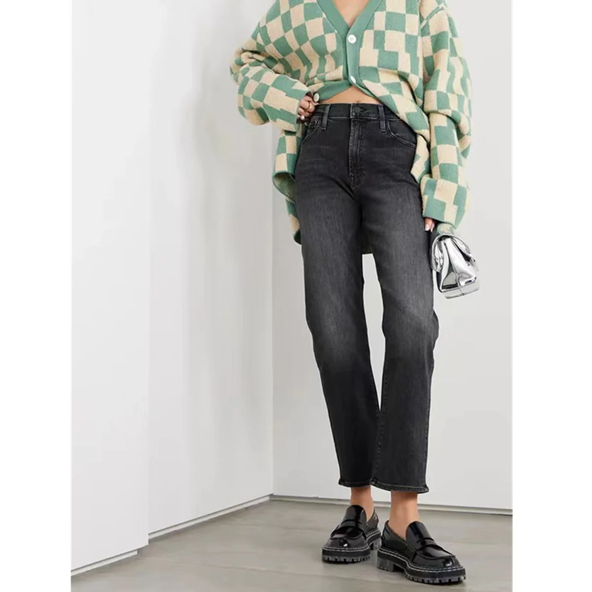 

Jenny & Dave, французские модные офисные женские прямые джинсы, женские джинсы для поездок на работу, женские джинсовые брюки, женская одежда