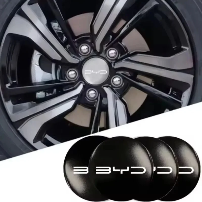 

4Pcs 56mm Self Adhesive Car Hubcap Center Stickers for BYD Atto 3 Seal Dolphin Sealion 6 Yuan Plus Seal U Frigate 07 Rim Decals