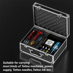 Tattoo Machine Storage Box Aluminum Portable Multifunctional Hard Durable Case for Makeup Tools Jewelry Box Tattoo Accessories