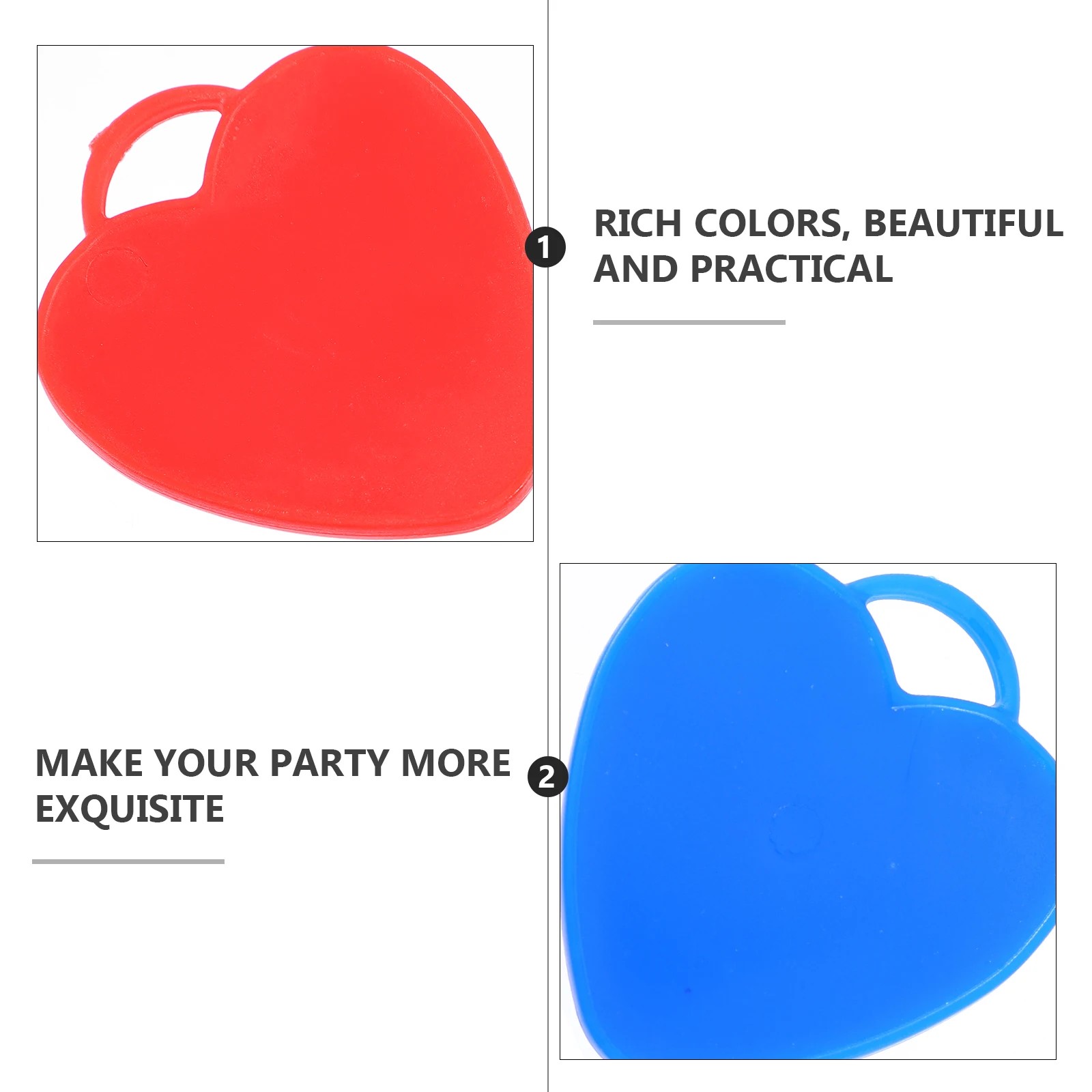 

16pcs Balloon Weights Colorful Heart Shaped Plastic Accessories Reusable Helium Party Decorations Wedding Balloon Fixtures