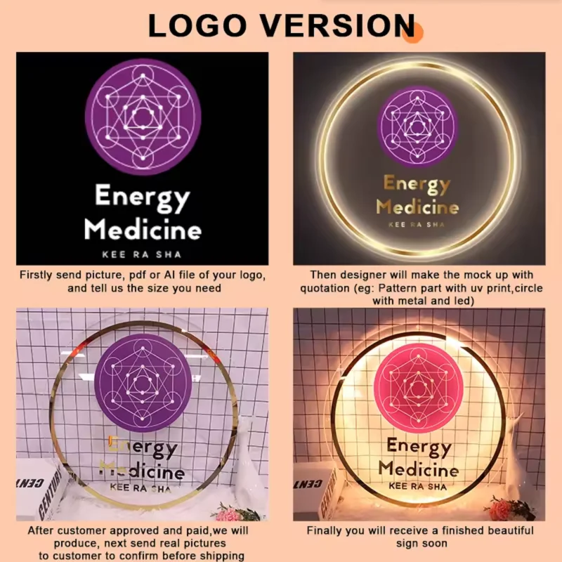 Custom Business Logo 3D Beauty Salon Nail Hair Studio 3D Acrylic Signs Custom Company Name  LED Neon Lights Dropshipping