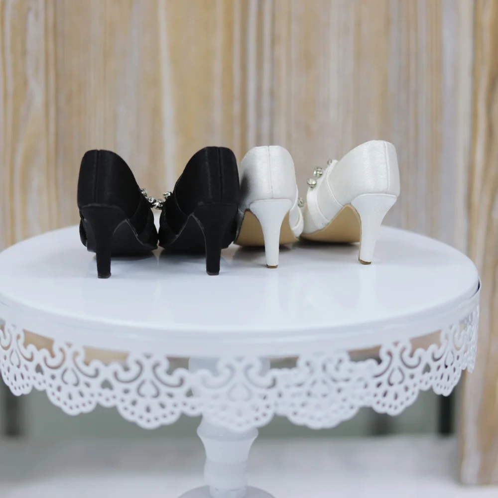 BJD Doll Shoes In Stock Daily Single Buckle SDGR/ Big Girl /AS 1/3 White ToysFemale Silk Pointed High Heels BJD Doll Accessories