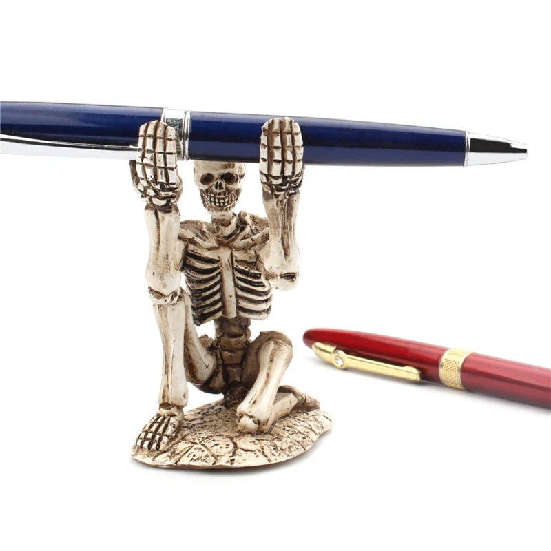 for Creative Retro Skeleton Style Design Pen Holder Punk Gothic Style Pencil Holder Halloween Decorations for Home Offic