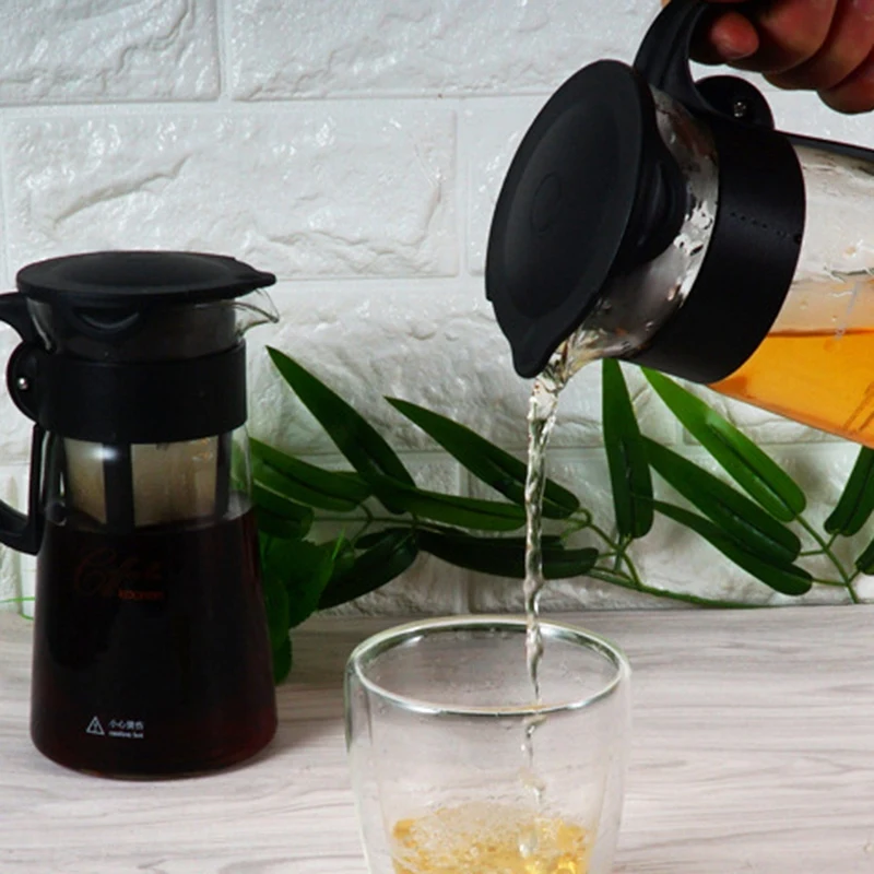 J1UL1N Glass Coffee Maker Coffee Maker Cold Extract Ice Brewed Water Bottle Non-Rust Filter Coffee Pot
