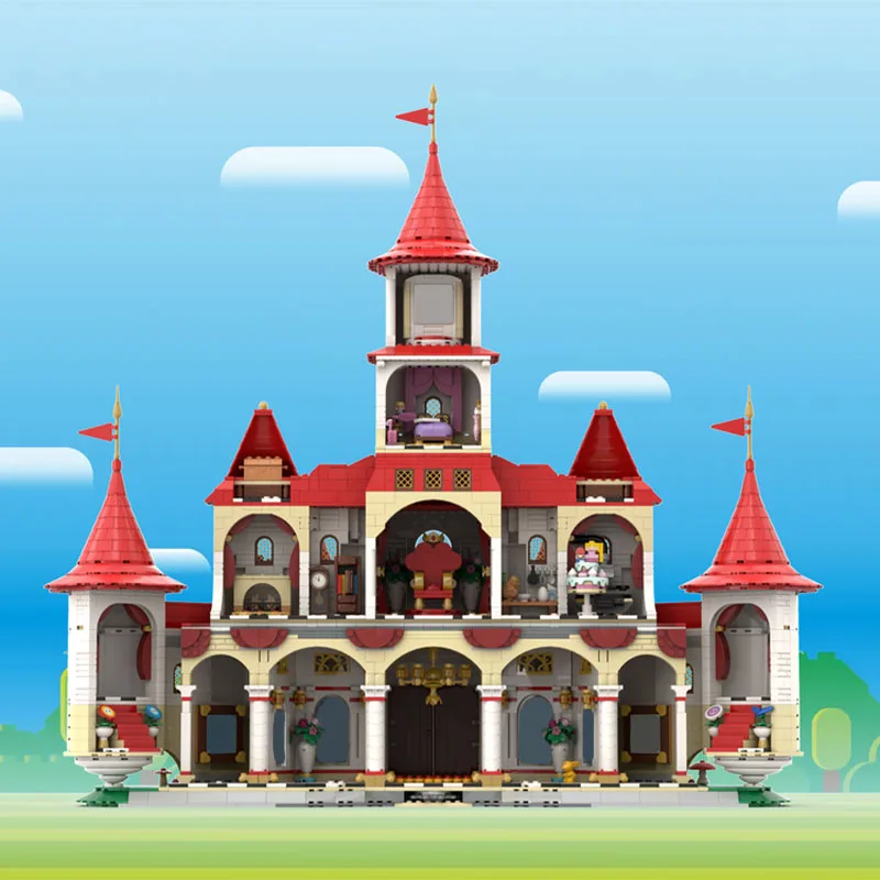 4454PCS Jeux populaires! Super Mali champignon château Moc bricolage éducation Architecture modèle blocs de construction jouets d'anniversaire cadeau