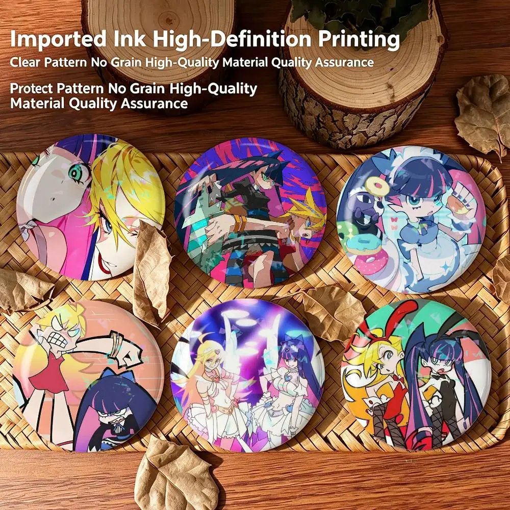 Cute P-Panty and S-Stocking Badges Creative Tinplate Round Button PinsBrooch Badge Clothes Backpack Custom