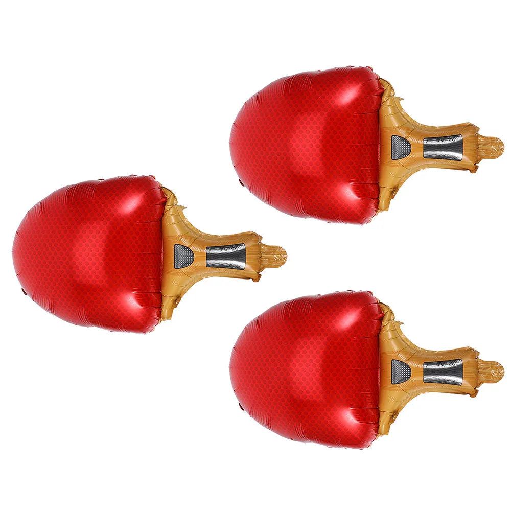 

3Pcs Table Tennis Racket Balloons Inflatable Lightweight Leak Resistant Sports Birthday Party Outdoor Decorations
