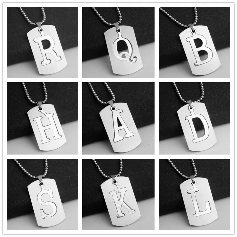 NEW Creative DIY Stainless Steel A-Z Letters Double-Deck Necklace Party Gift Jewelry