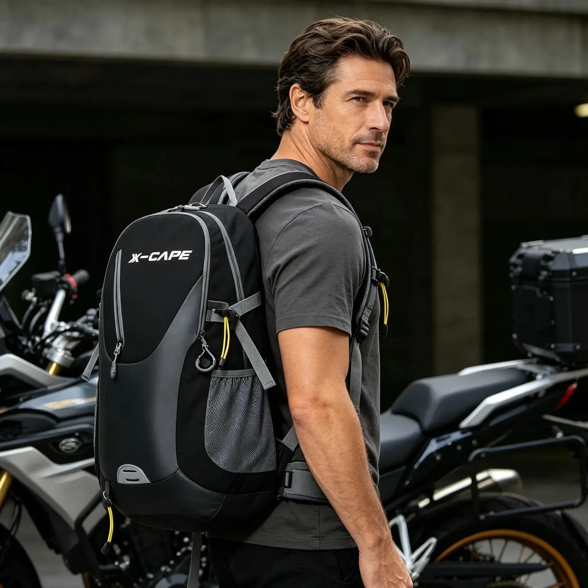 

Moto Morini X-cape 40L Sports Backpack – Double-Shoulder Lightweight Large Travel Bag for 650/650X/700/1200 , Riding Accessories