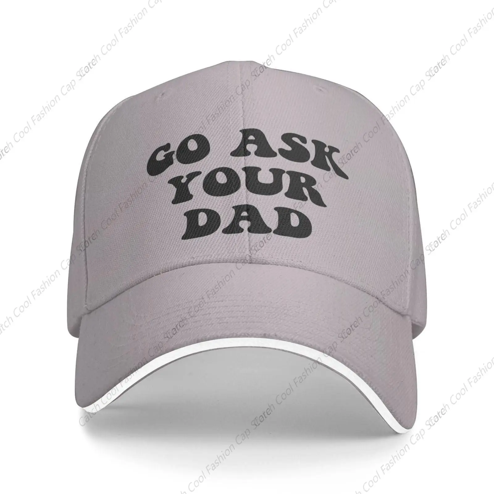 

Funny Go Ask Your Dad Baseball Cap Trucker Sandwich Duck Tongue Hat Adjustable Unisex Fashion Sports Outdoor Travel Daily