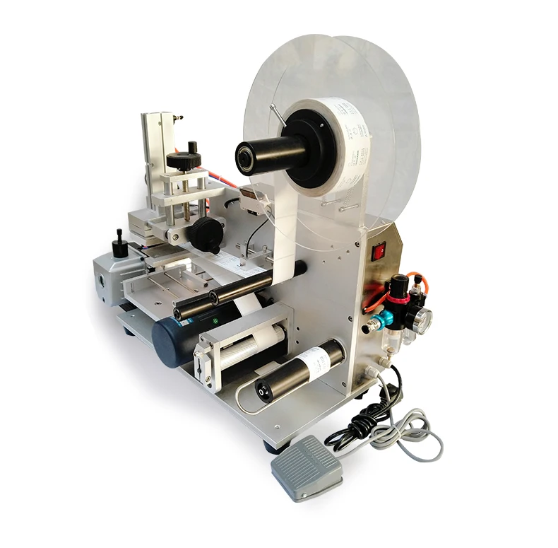 Free shipping, New Design Stainless Steel Semi Automatic Square Bottle Labeling Machine