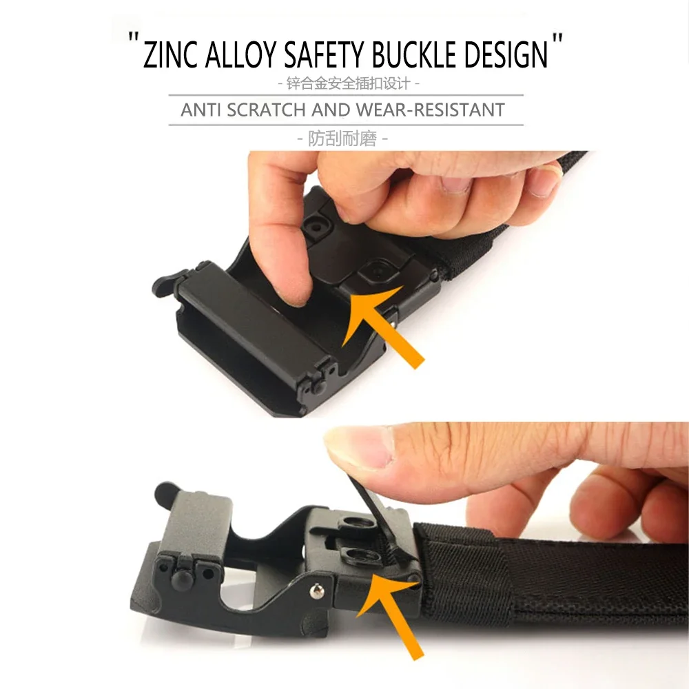 TUSHI Brand 5CM Wide Double-Layer Reinforced Automatic Buckle Shooting Training Quick Hanging Pistol Nylon Belt Outdoor Leisure