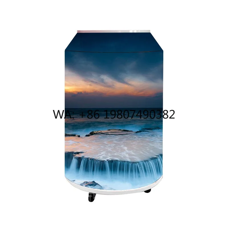 Full Color Gob Shape Flexible Can LED Screen Built-in Refrigerator Indoor Outdoor Commercial Advertising Display