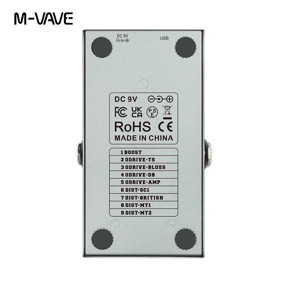 M-VAVE MINI-EFX Electric Guitar Effect Pedal 4 Overdrive Effects 4 Distortion Effects Boost 3 Band EQ True Bypass Guitar Part