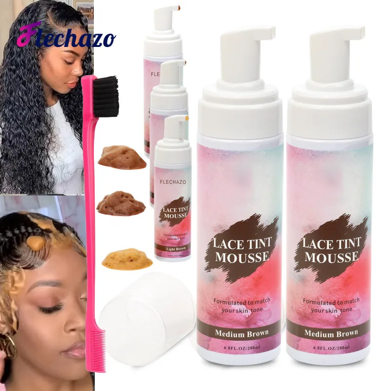 

Lace Tint Mousse 200Ml Melt Skin Tone Dark Medium Light Brown Lace Tint Mousse For Women Tint Foam Dye Wig Lace