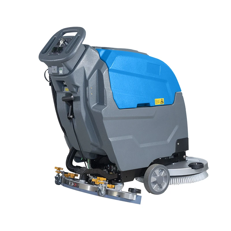 Walk-Behind Compact Floor Scrubber with 450W Vacuum Brush Motor