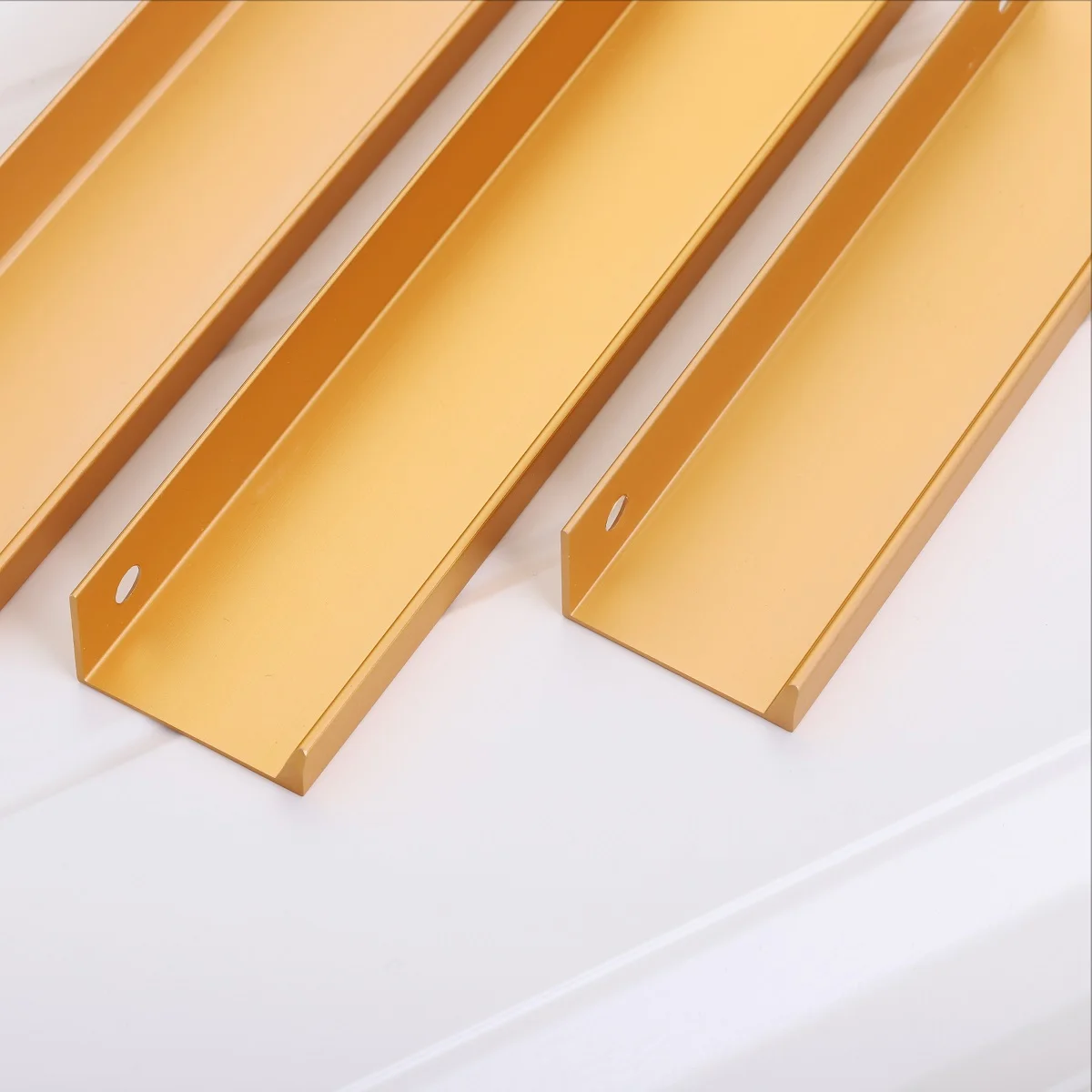 Black Silver Orange Gold Hidden Cabinet Handles Stainless steel  Kitchen Cupboard Pulls Drawer Knobs  Furniture Handle