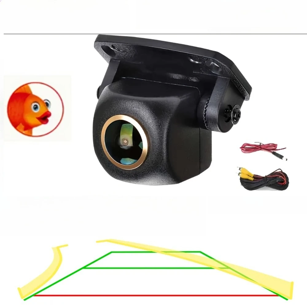 AHD 1080P Auto Dynamic Trajectory Moving Line Guide Trunk Golden Lens Car Rear View Camera Night Vision Backup Reverse System