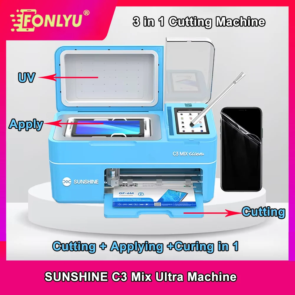 

SUNSHINE C3 Mix Ultra Lntelligent Cutting & Laminating 2-in-1 Machine Auto-positioning for Film Lamination with Various Film