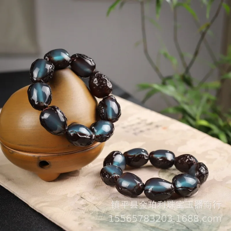 Second-generation with old skin, fashionable amber bracelet for men and women, birthday gift