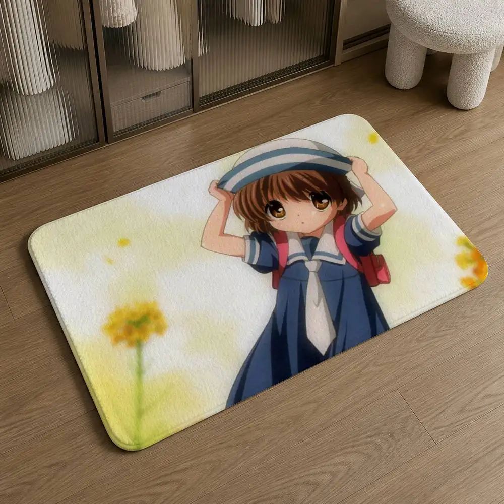CLANNAD After Story Key Anime  Pattern Soft Washable Non-Slip Doormat for Indoor and Outdoor Home Decor