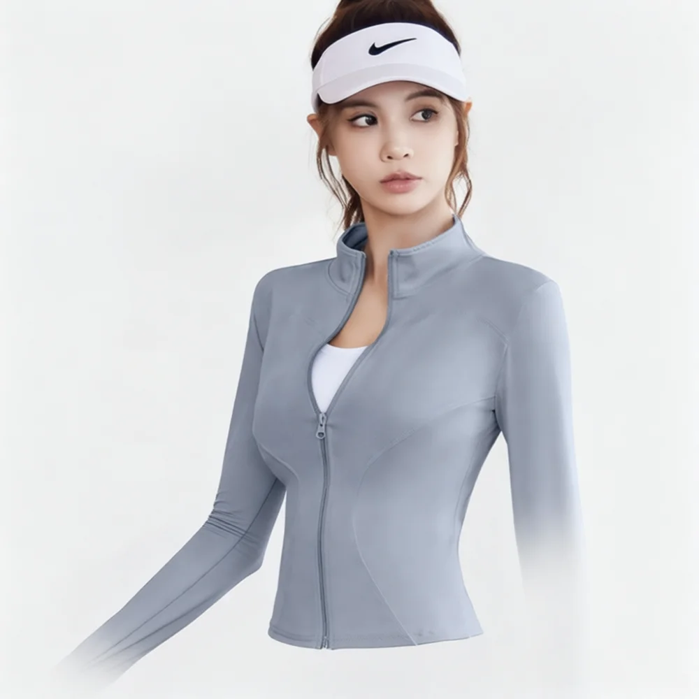 Durable Yoga Jacket Women Sport Top Quick Dry Slim Fit Fitness Running Training Gym Exercise Coat Breathable Apparel