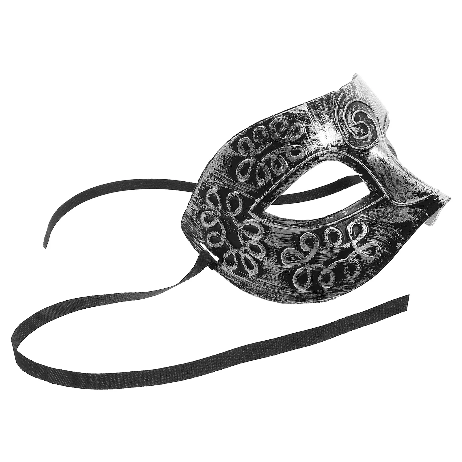 

Adult Men's Roman Fighter Masquerade Mask Durable Hard Plastic Silver Elastic Band Halloween Fancy Dress Ball Masked Ball
