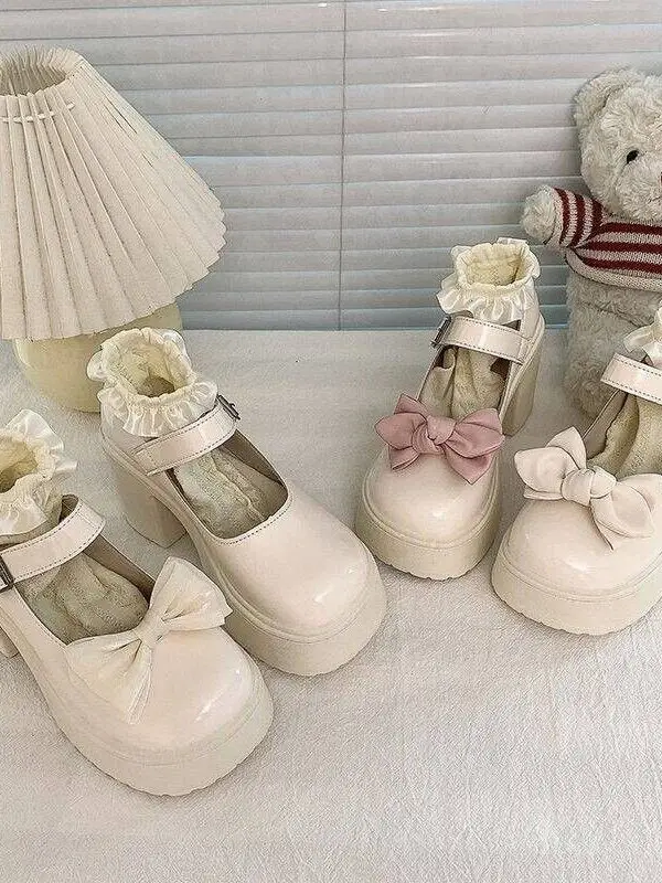 Lolita Sweet Cool Mary Jane kleine leren schoenen 2025, nieuwe zomer JK-schoenen