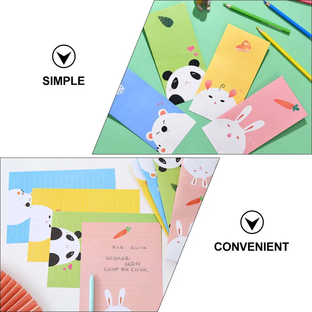 

4 Sets Envelope Paper Kit Envelop For Writing Paper 1 Piece Elegant Stationery Supply Writing Set for Party