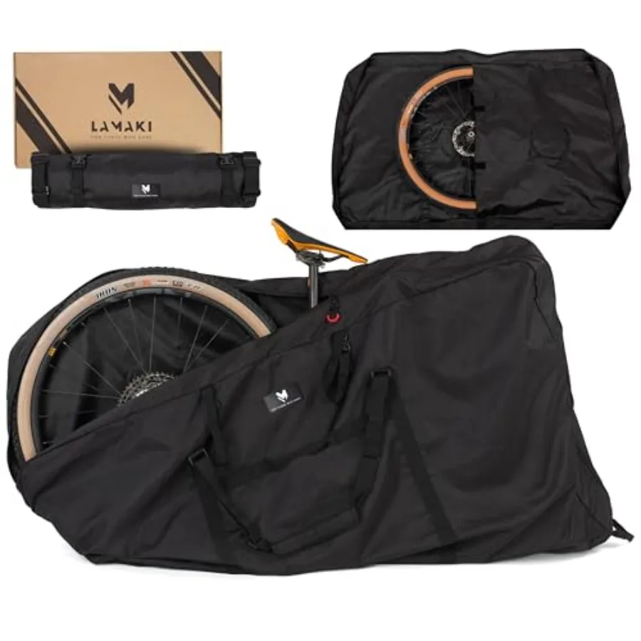 

Bike Travel Bag XXL for Road and Gravel, MTB 26-29 inch - Only Remove the Front Wheel - Premium Metal Zippers, Heavy Duty Nylon