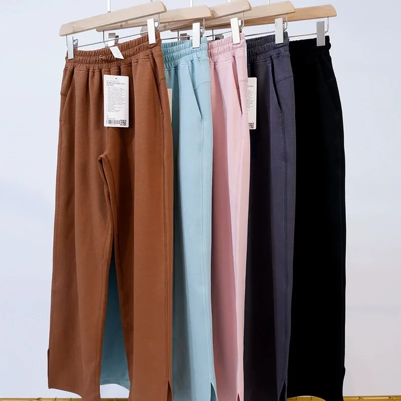 

Women's Split Wide Leg Yoga Pants Softstreme Slim Fit Waist Movement Dropping Feeling Commuter Straight Leg Pants