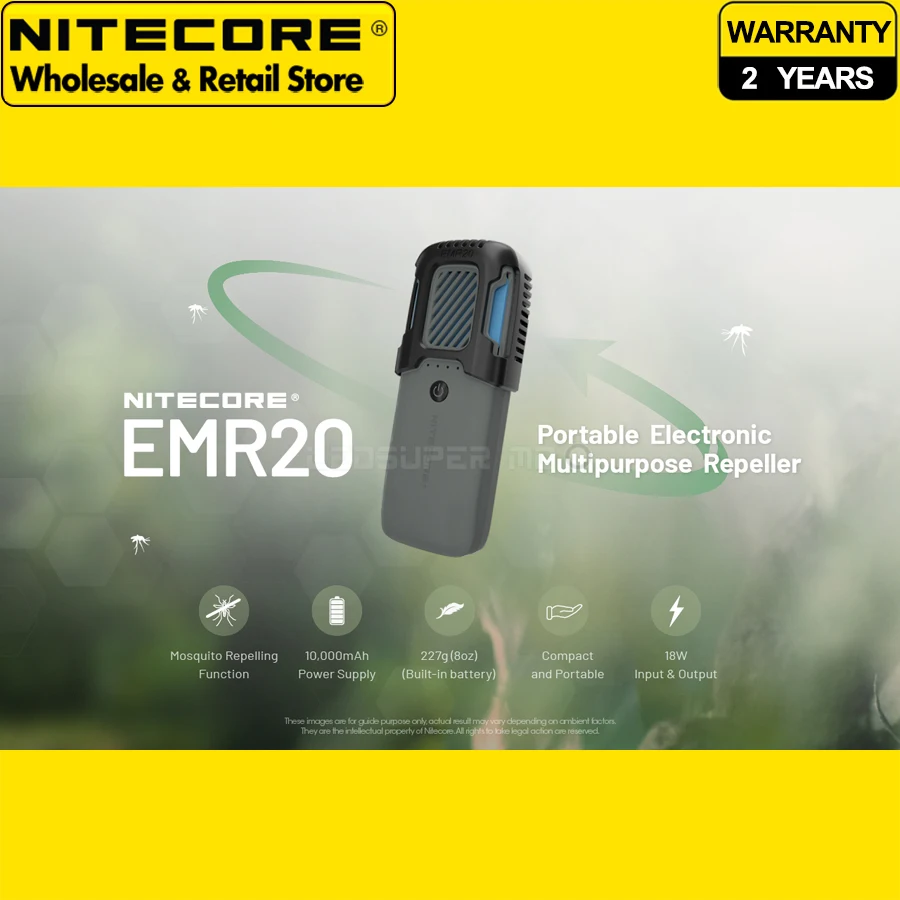 NITECORE EMR20 Portable Electronic Multipurpose Repeller & Power Bank for Camping & Fishing & Home