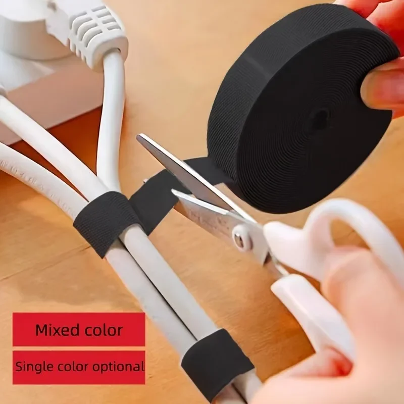 การจัดเก็บสายเคเบิลข้อมูล 2 ชิ้นและสิ่งประดิษฐ์การจัดระเบียบ, การยึดสายไฟ, ผูกเทปเมจิก, ไขลานเดสก์ท็อปคอมพิวเตอร์, สายรัดสายไฟ, ฯลฯ