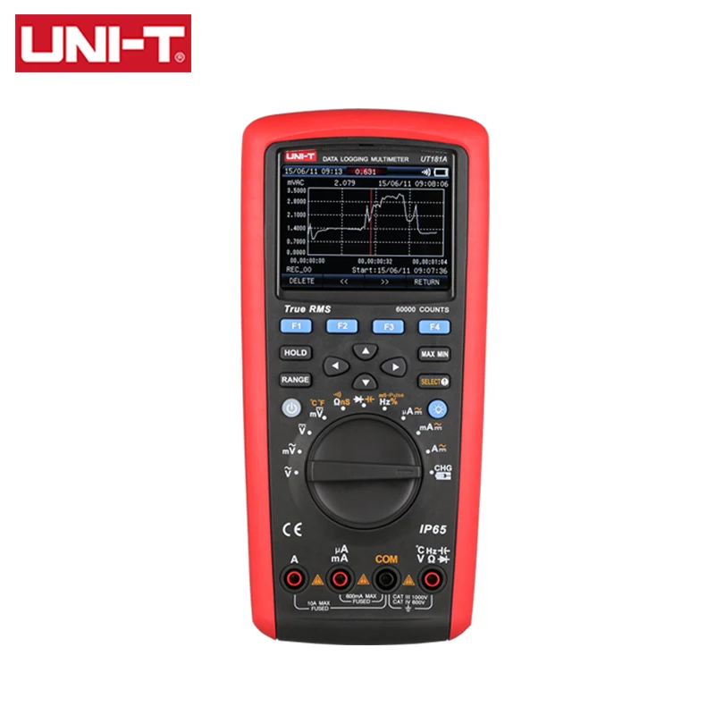 UNI-T UT181A True RMS Auto Range Multimeter IP65 Industrial DMM 60000 Count PC Software Capacitance Temperature Resistance Meter