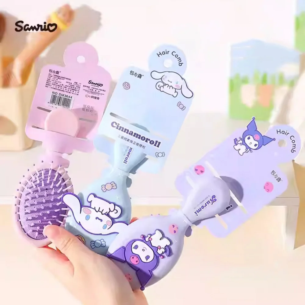 

Оригинальная складная расческа Sanrio Hello Kitty с воздушной подушкой, многофункциональная массажная расческа для дома, портативная дорожная расческа для волос, подарок для девочек