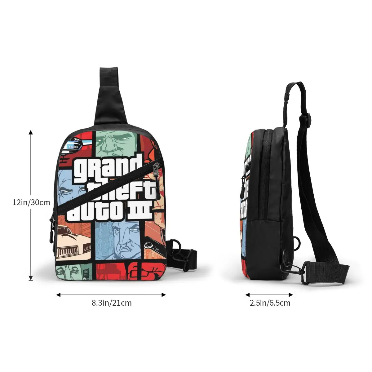 Grand Theft-Sac de poitrine à bandoulière personnalisé pour homme, sac à dos GTA Adventure Game, sac à dos de voyage initié