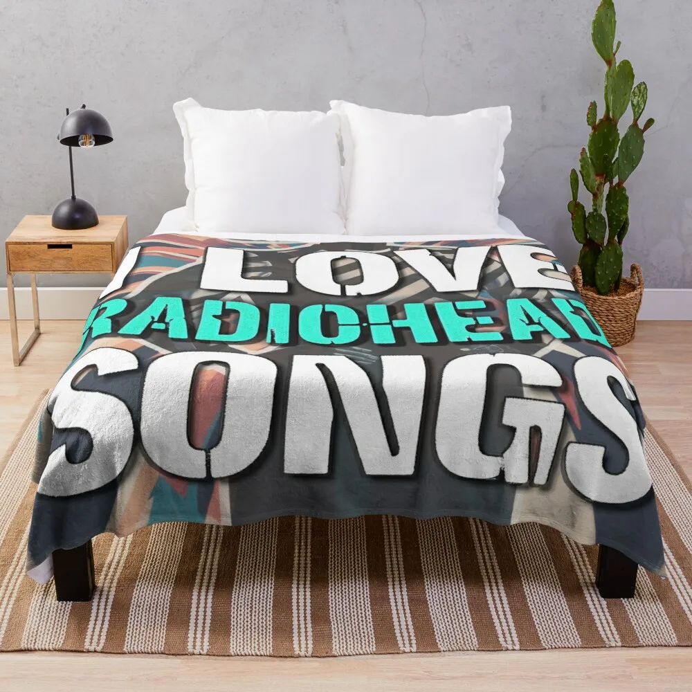 

Love Radiohead Songs Throw Blanket Stuffeds Moving Blankets