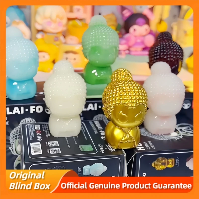 

Подлинная серия Hulai Fo Golden Fortune, слепая коробка, настольная коллекция, украшение, счастливая фигурка, Hulai Fo Mystery Box, игрушки в подарок