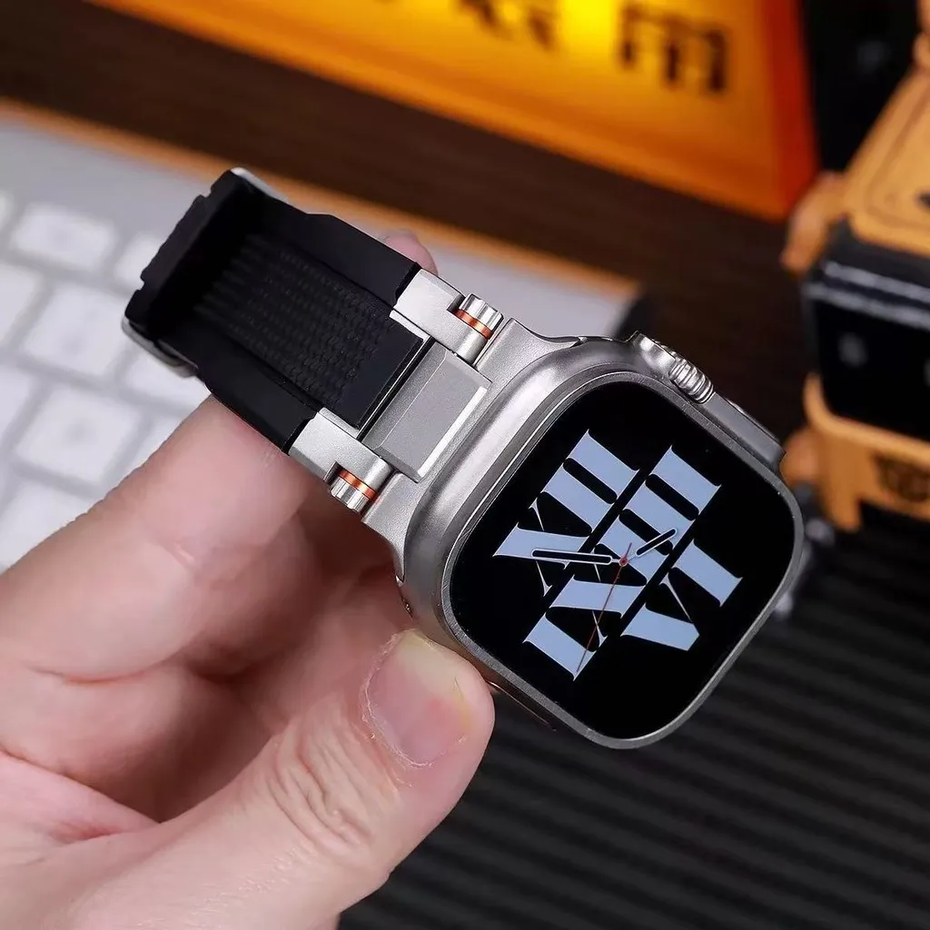 Bracciale di lusso con cinturino sportivo Single Tour Band per Apple Watch Ultra 49mm 44mm 45mm 46mm 42mm Iwatch Series 11 10 9 8 7 6 5 4 Se