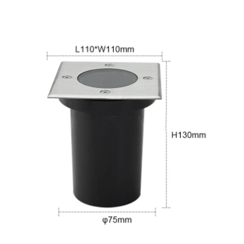 Carcasa para Lámpara Subterránea N84R GU10, Lámpara de Suelo para Exteriores, Foco de Jardín para Bombilla GU10